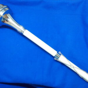 Gevon White Ball | Drum Major Mace Stick with Ball Head